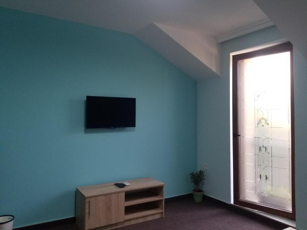 TV a/nebo společenská místnost v ubytování Vila Dvor SUBOTICA