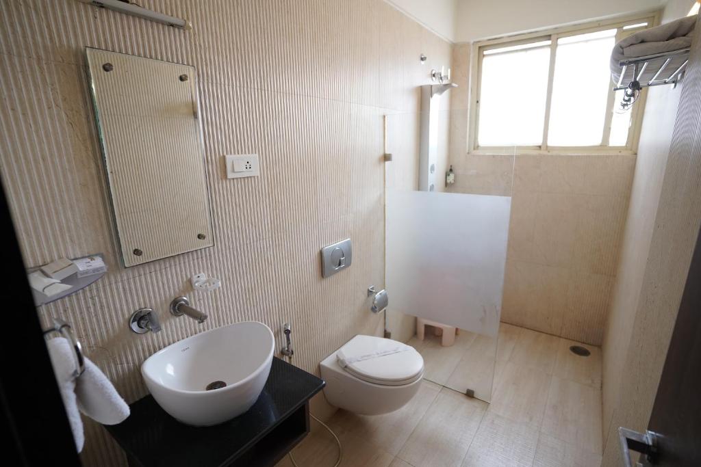 Koupelna v ubytování Hotel Metropolis