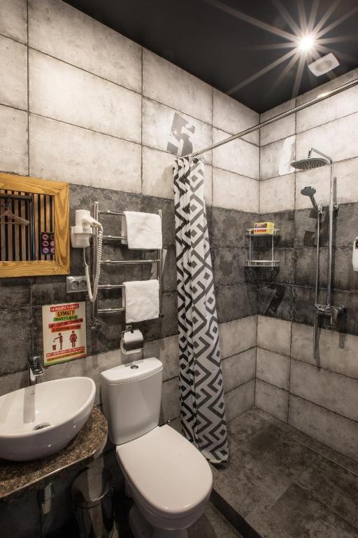 Koupelna v ubytování Ego Hotel Буковель