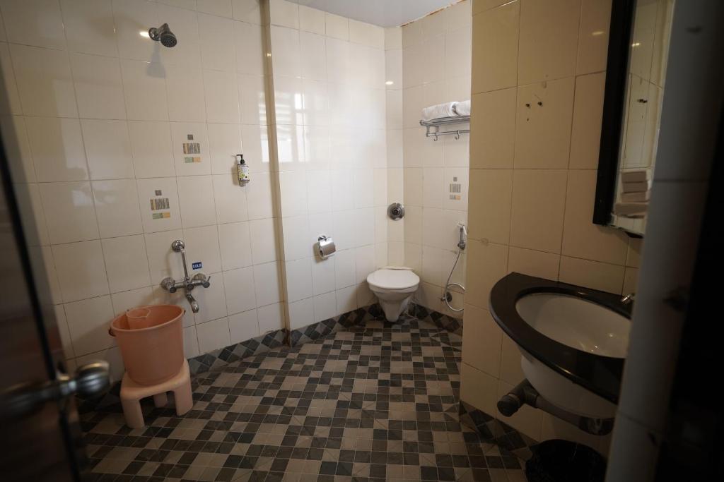 Koupelna v ubytování Hotel Metropolis