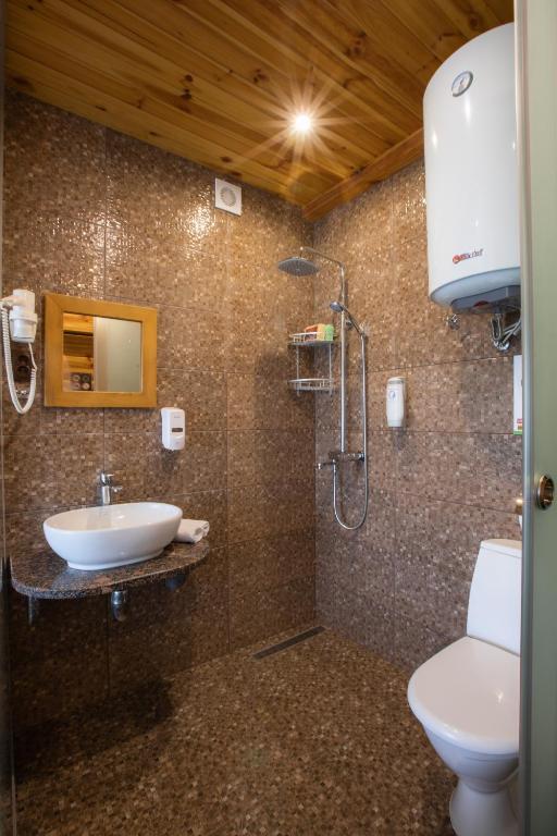 Koupelna v ubytování Ego Hotel Буковель