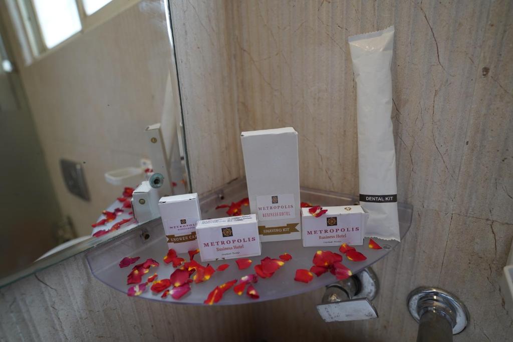 Koupelna v ubytování Hotel Metropolis