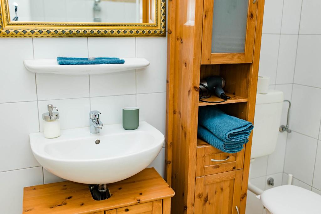 Koupelna v ubytování Tauglerei Appartement Bernstein in den Zauberbergen
