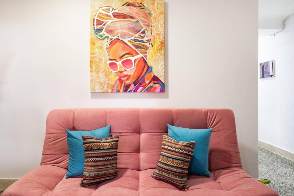 Гостиная зона в Apartamento Central Frente al Mar Cartagena