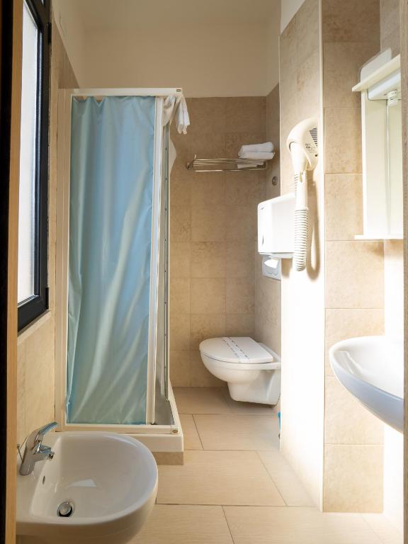 Koupelna v ubytování Hotel Blurelda