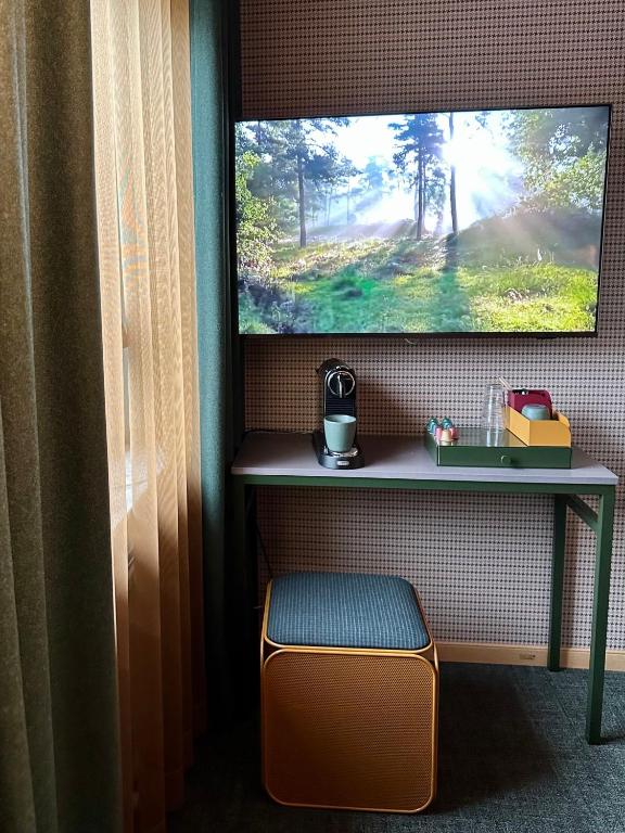 TV a/nebo společenská místnost v ubytování Spar Hotel Gårda