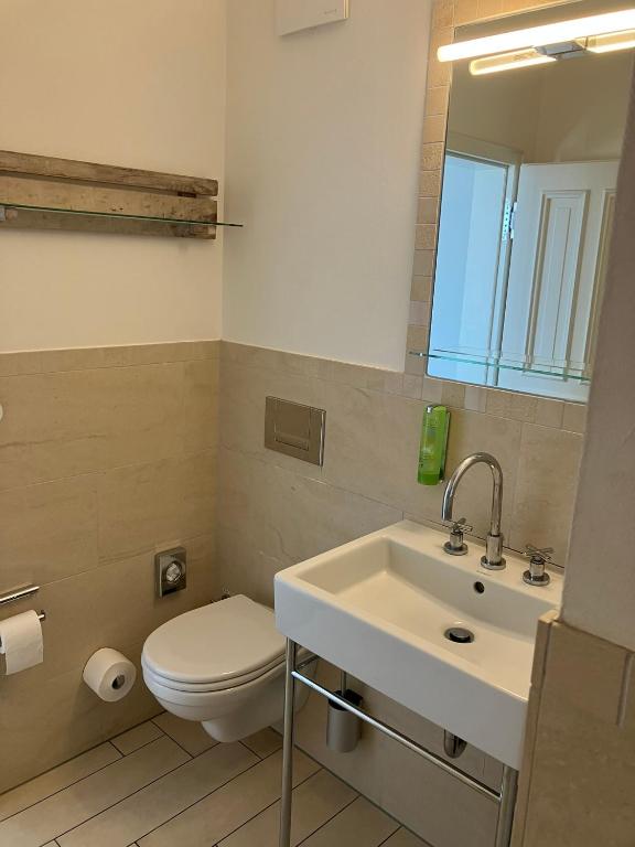Koupelna v ubytování Hotel Seemöwe
