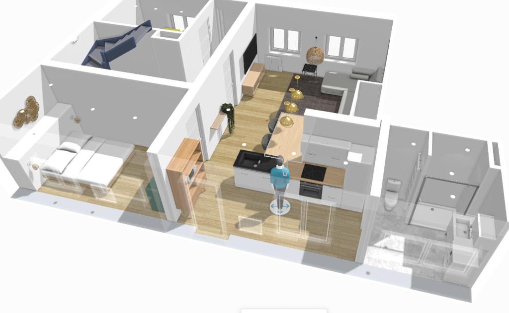 Κάτοψη του Chez Clément et Mathilde - Rdc Hyper centre tout équipé - avec extérieur