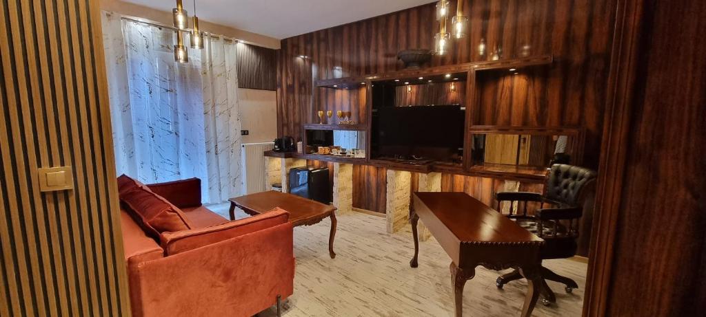 TV tai viihdekeskus majoituspaikassa Luxury Apartments Seveeu