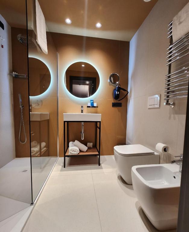 Koupelna v ubytování Bleis Hotel