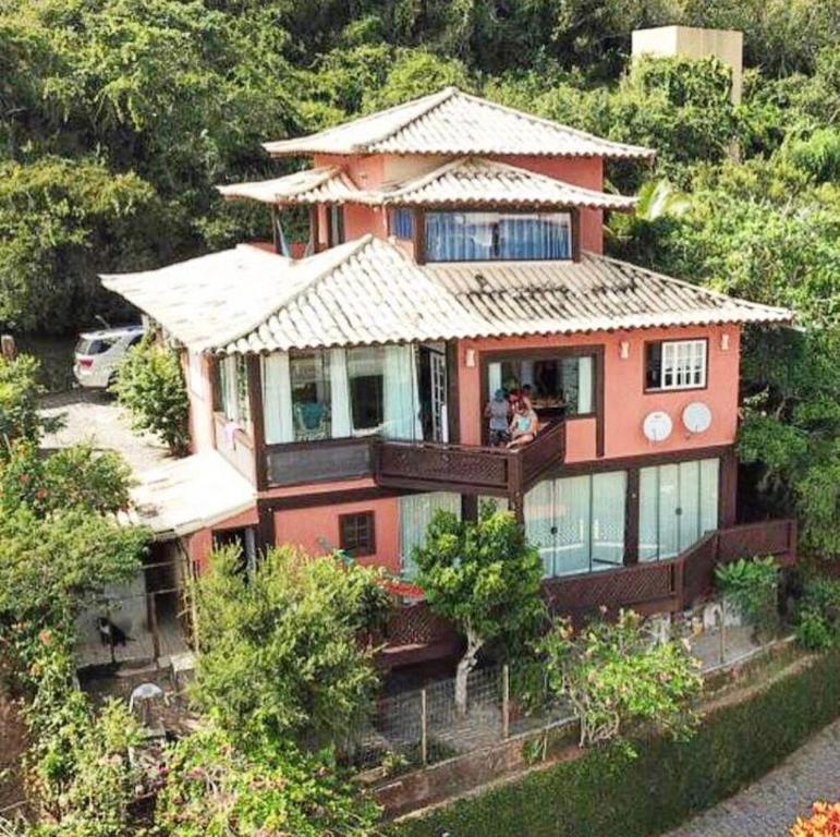 Bygningen som feriehuset ligger i