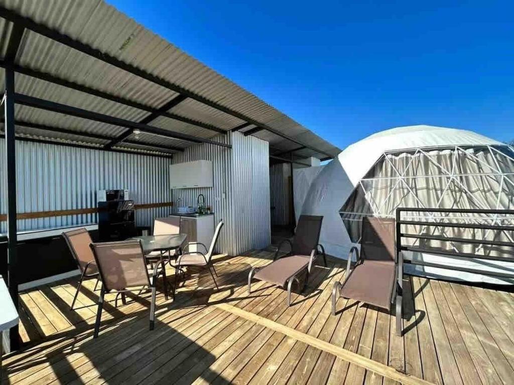 Balkón nebo terasa v ubytování Glamping en Playa Potrero