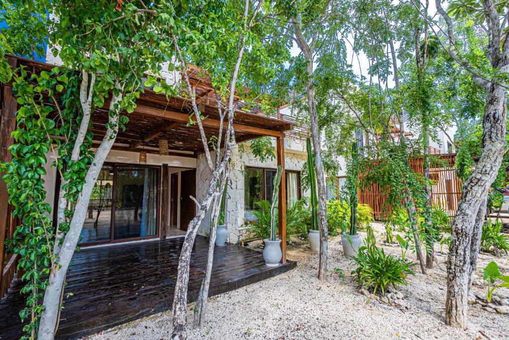 Zahrada ubytování Tulum Jungle Villas - Villa Jaguar