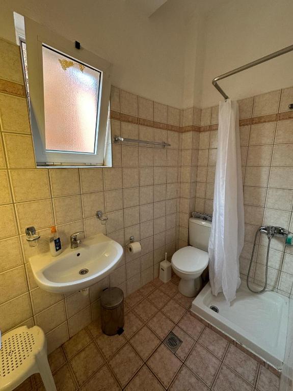 Koupelna v ubytování Hotel Galini