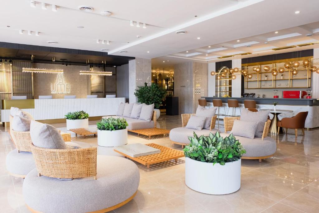 Posezení v ubytování Uma Hotel and Residences