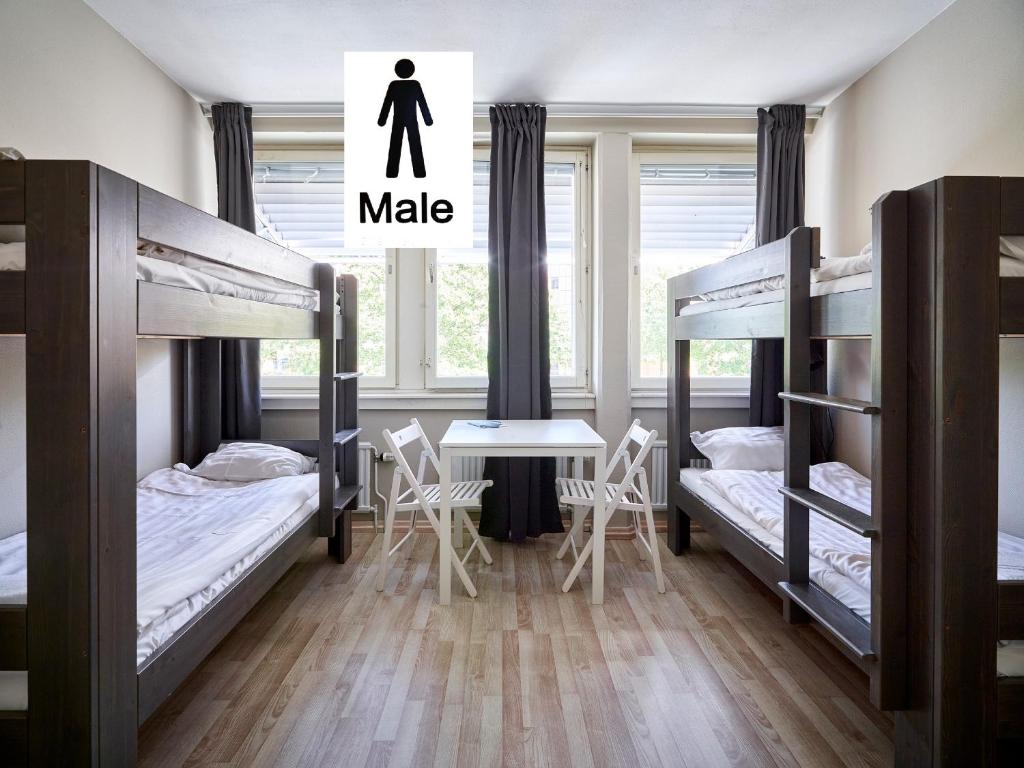 Postel nebo postele na pokoji v ubytování Göteborg Hostel