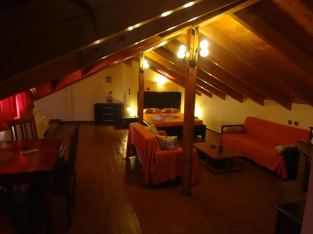 Posezení v ubytování Nostos Apartments