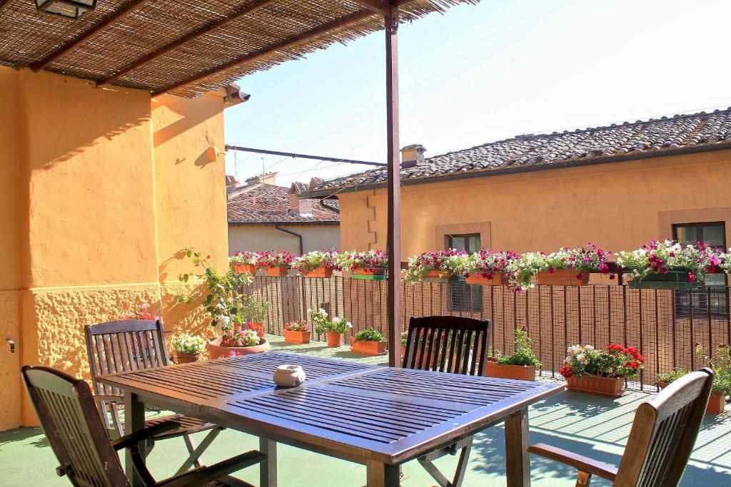 Balkón nebo terasa v ubytování La Terrazza Di Montepulciano