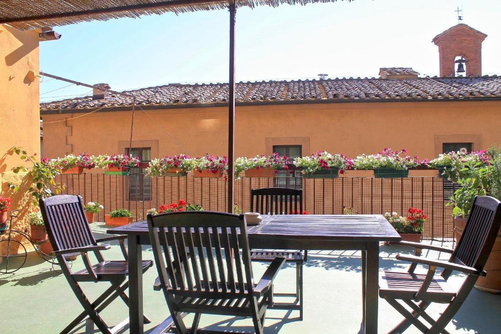 Balkón nebo terasa v ubytování La Terrazza Di Montepulciano