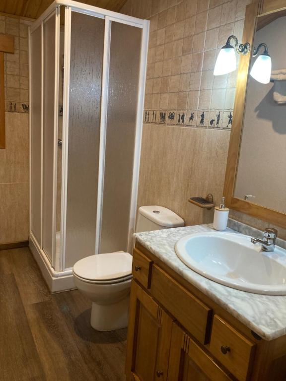 Koupelna v ubytování Casa Lueza