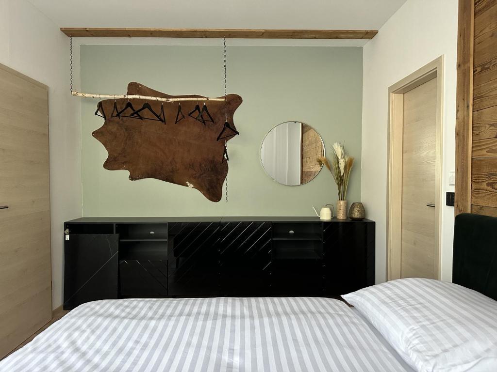 Postel nebo postele na pokoji v ubytování Apartmány Čerňák - Dolňák - 4-6 osob, terasa, grill, dvě parkovací místa
