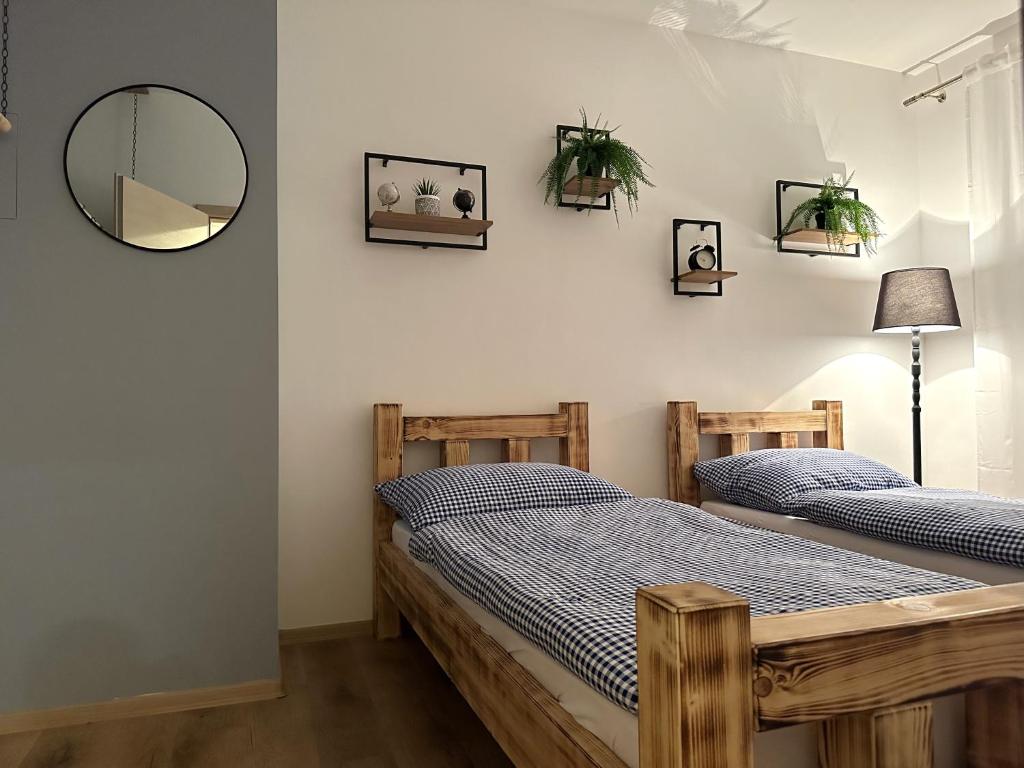 Postel nebo postele na pokoji v ubytování Apartmány Čerňák - Dolňák - 4-6 osob, terasa, grill, dvě parkovací místa