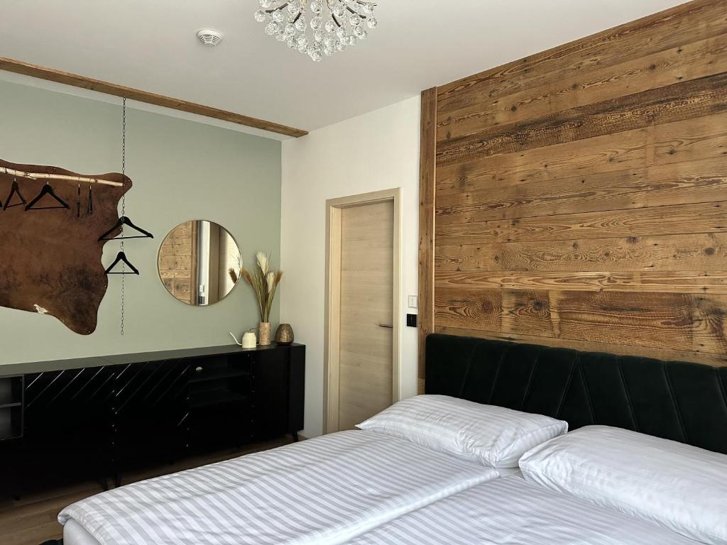 Postel nebo postele na pokoji v ubytování Apartmány Čerňák - Dolňák - 4-6 osob, terasa, grill, dvě parkovací místa