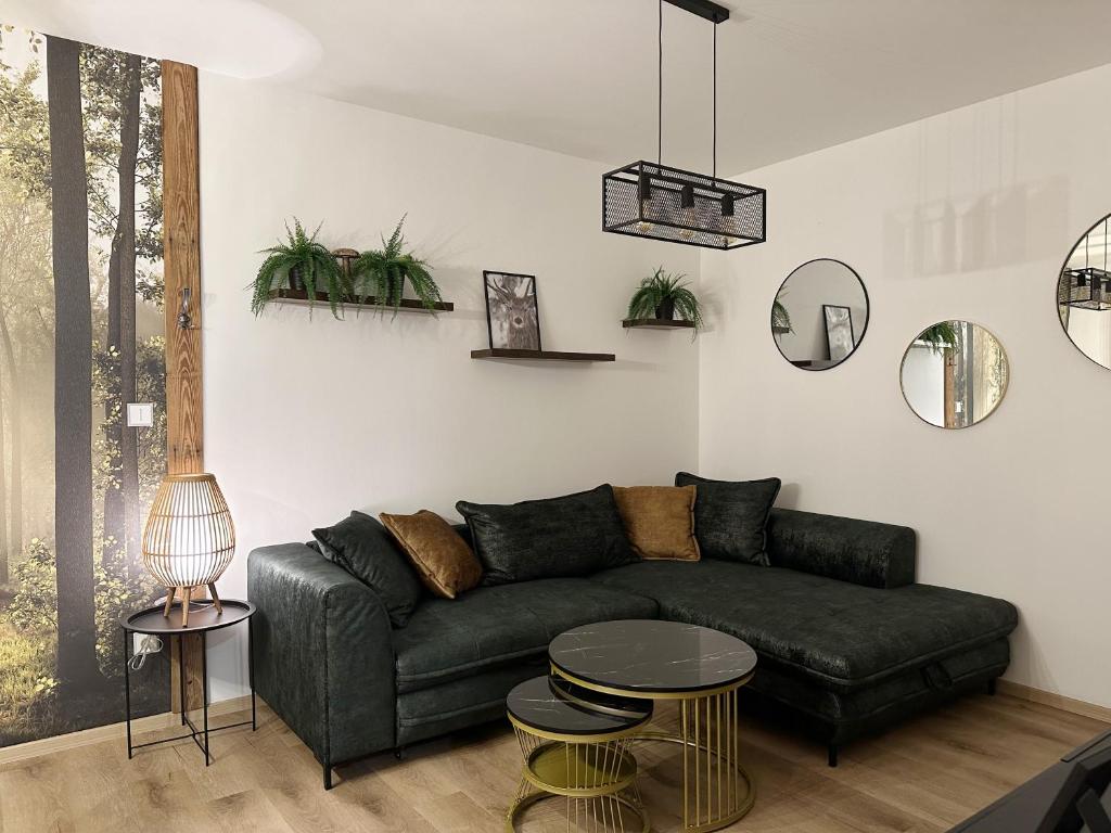 Posezení v ubytování Apartmány Čerňák - Dolňák - 4-6 osob, terasa, grill, dvě parkovací místa