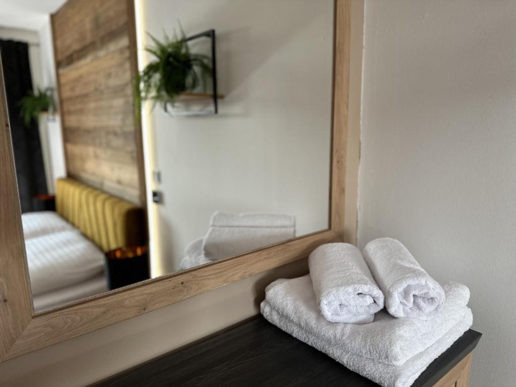 Postel nebo postele na pokoji v ubytování Apartmány Čerňák - Horňák - 4-6 osob, balkon, dvě parkovací místa