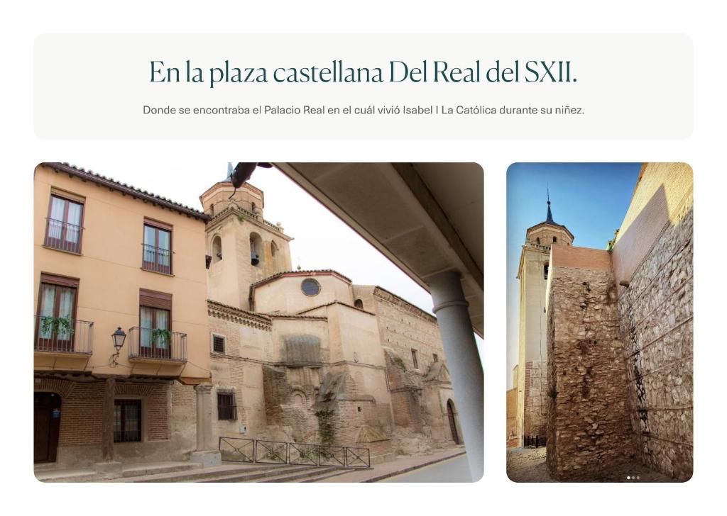 una imagen de un edificio y una imagen de un edificio en Casa La Real en Arévalo