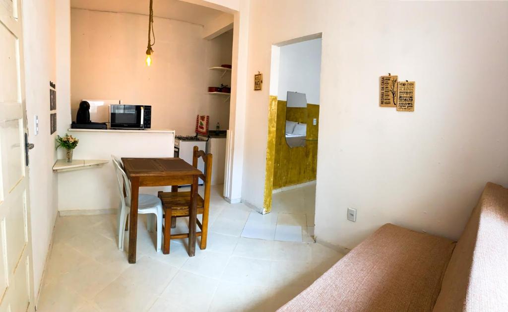 Kuchyň nebo kuchyňský kout v ubytování Flat-Centro Morro de São Paulo-Mare mansa B