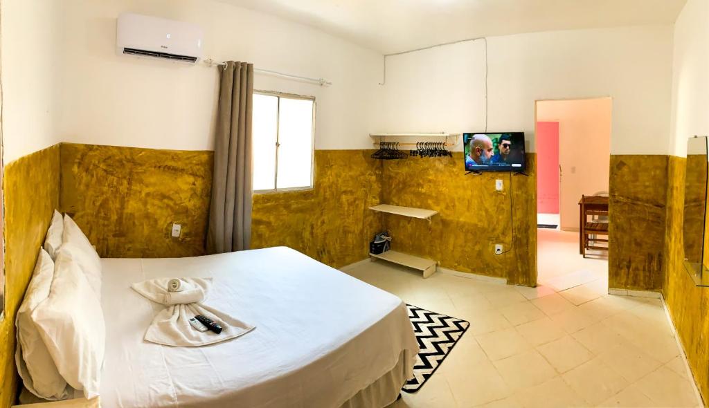 Et tv og/eller underholdning på Flat-Centro Morro de São Paulo-Mare mansa B