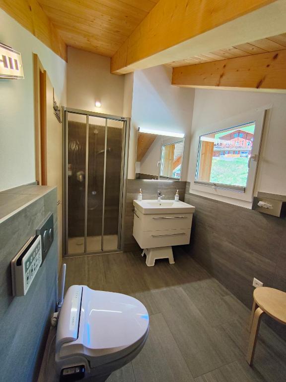Koupelna v ubytování Chalet Matterhornsicht