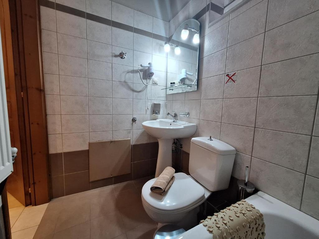 Kúpeľňa v ubytovaní Skourgias Rooms