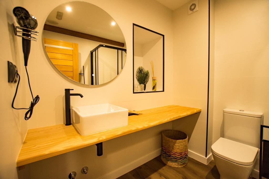 Koupelna v ubytování hostal Nomade Santiago