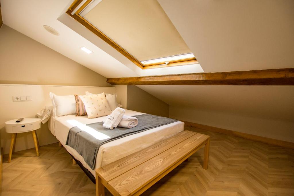 Postel nebo postele na pokoji v ubytování hostal Nomade Santiago