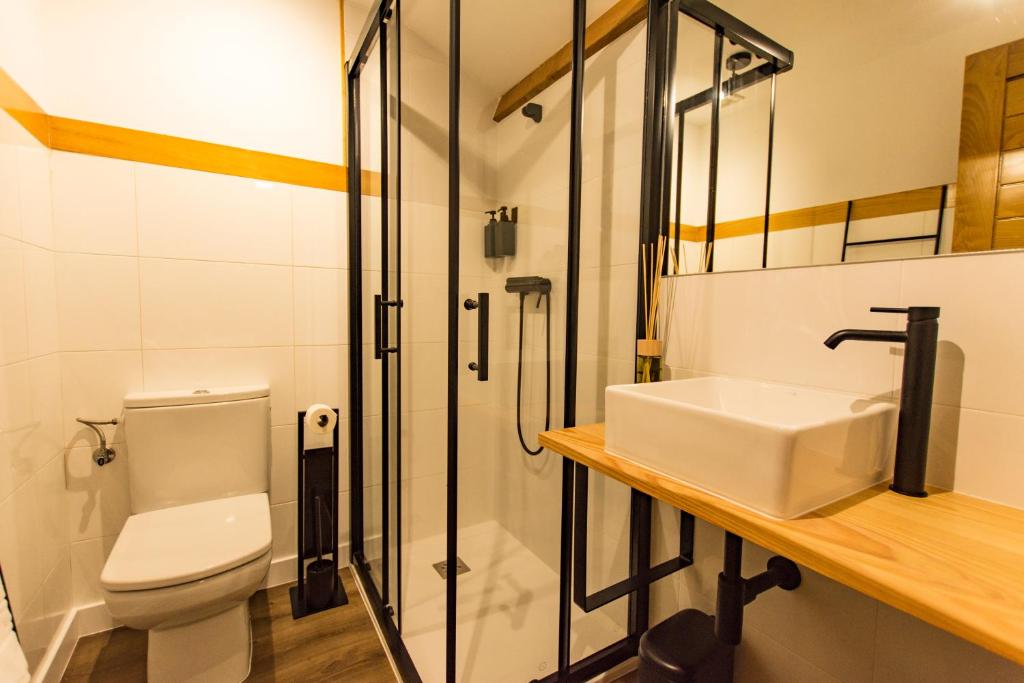 Koupelna v ubytování hostal Nomade Santiago