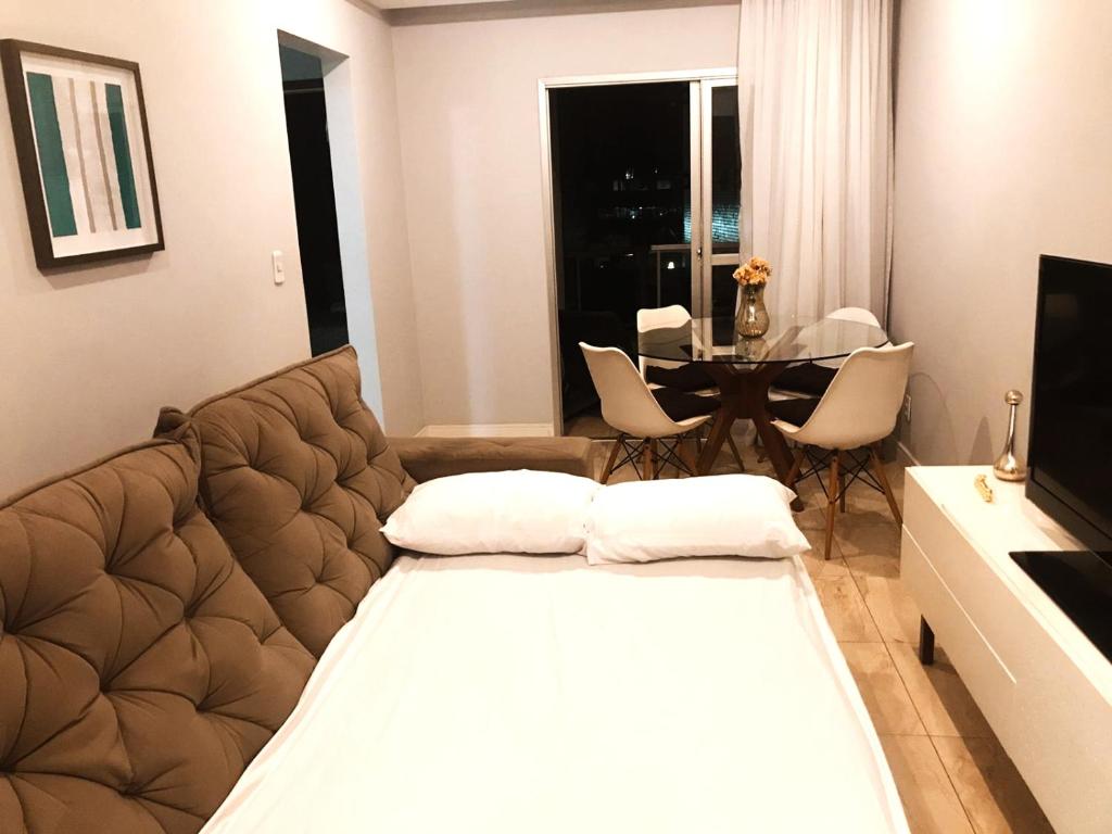 Katil atau katil-katil dalam bilik di Ap Brisa do Mar Praia da Costa
