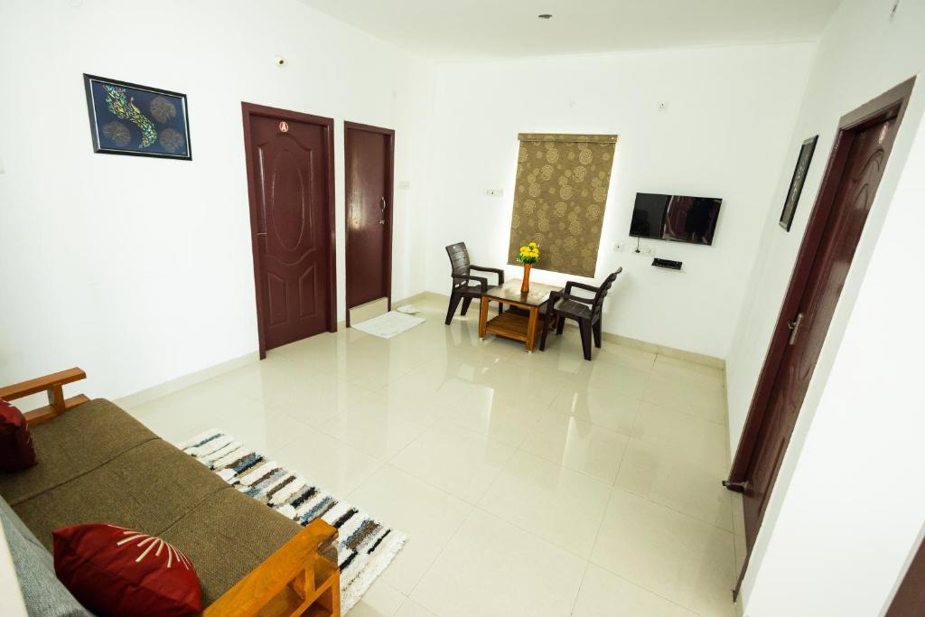 TV a/nebo společenská místnost v ubytování Royal Beach Service Apartment