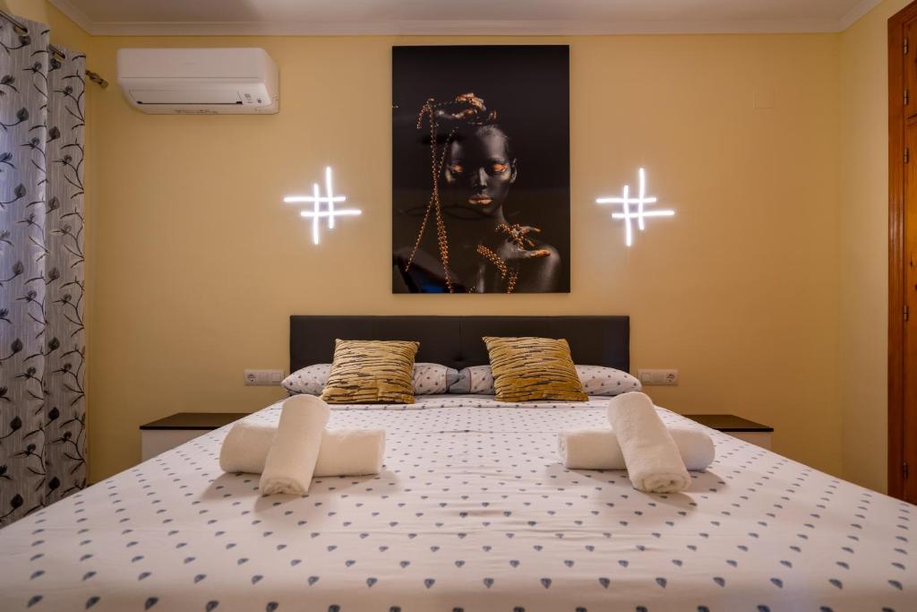 Posteľ alebo postele v izbe v ubytovaní Villa La Deseada