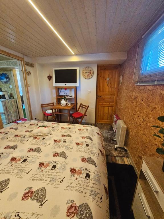 TV a/nebo společenská místnost v ubytování Chez Gigi