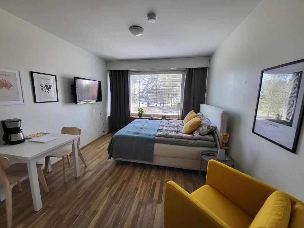 Katil atau katil-katil dalam bilik di Studio central - easy check-in, free wifi & parking