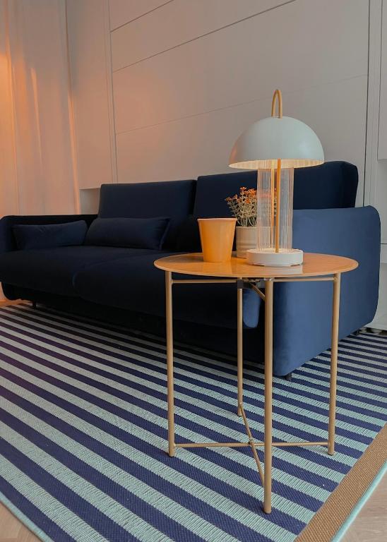 Posezení v ubytování NØDA - Nørdic Design Apartment with Terrace