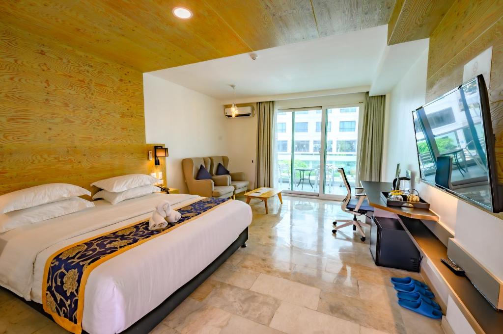 TV a/nebo společenská místnost v ubytování Hotel Seoul