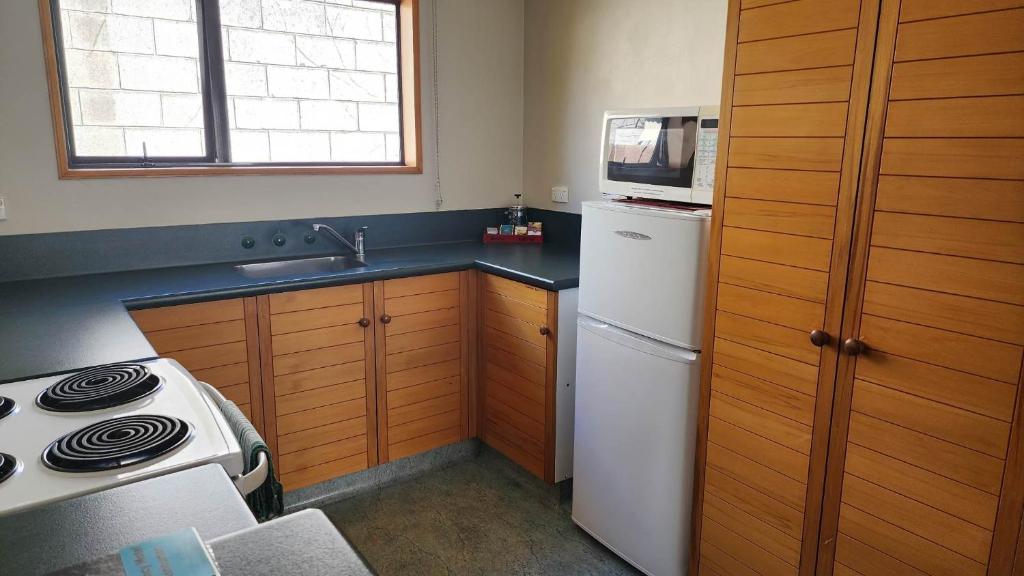 Kuchyň nebo kuchyňský kout v ubytování Ashburton's Regency Motel