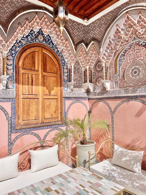 Posezení v ubytování Riad Azad & Spa