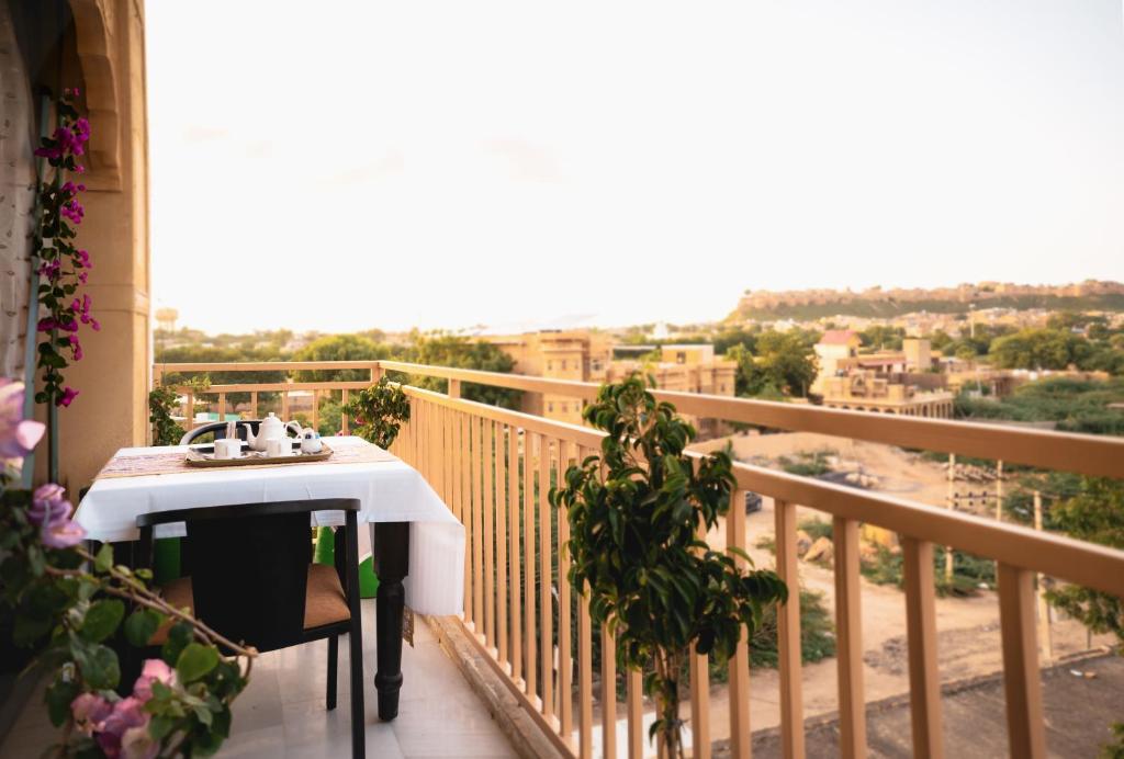 Balkón nebo terasa v ubytování Hotel Meri Haveli