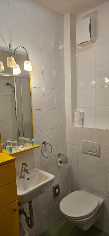 Koupelna v ubytování Hotel Valcha