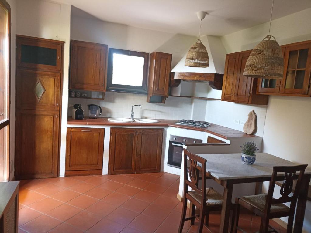 Kuchyň nebo kuchyňský kout v ubytování La casetta del panda