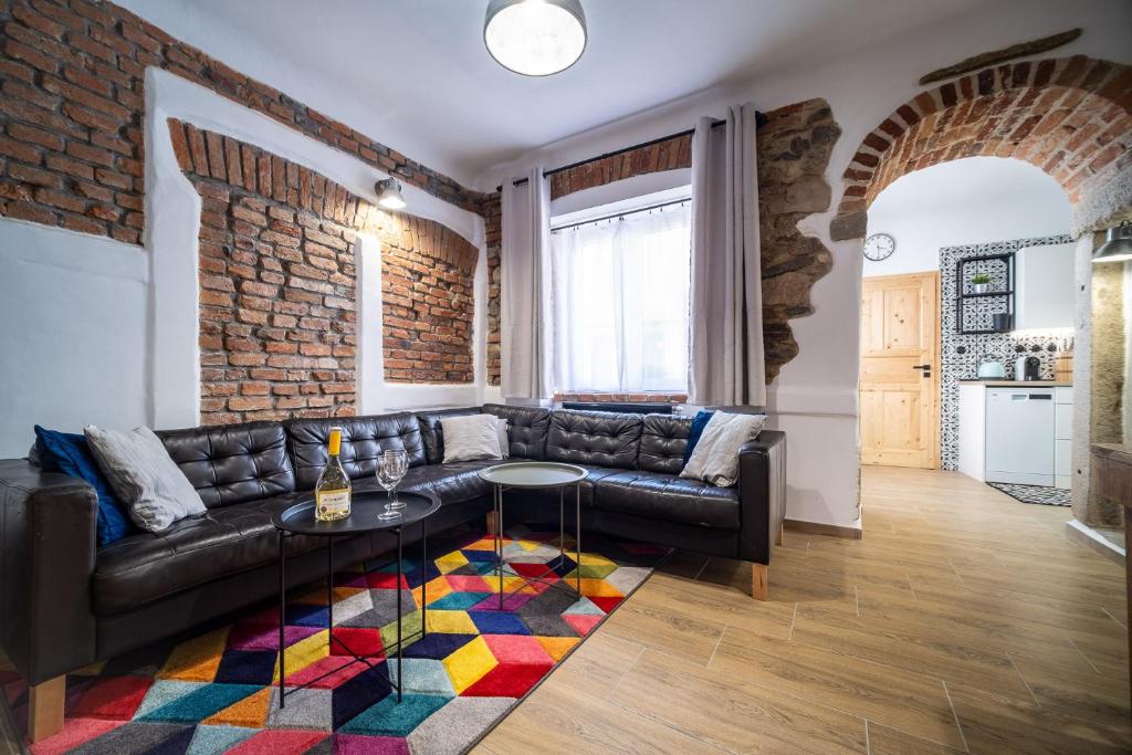 Kuchyň nebo kuchyňský kout v ubytování Apartmánový dům Jeník